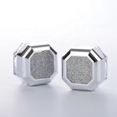 quality  Other Empty Luxury Cosmetic Plastic Octangle Powder Jar With Strainer Loose Powder Compact Case factory