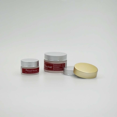 Square Cosmetic Round Frosted Clear Cream Porcelain Glass Cosmetic Packaging Jar
