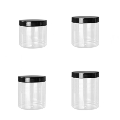 Cosmetic wide mouth 400ml 450ml 500ml 600ml 89mm clear PET plastic jars for food 400 450 500 g 600 gram