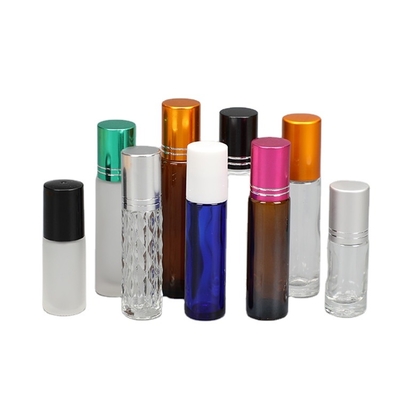 Personal Care 5ml 10ml 15ml Colorful Rollerball Bottle, Frosted Essential Oil Bottle, Perfume Cosmetic Glass Bottle