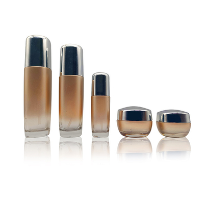 Silk Screen Printing Luxury Cosmetic Glass Jar Containers Lotion Glass Bottle Serum Packaging Cosmetic For Cosmetics