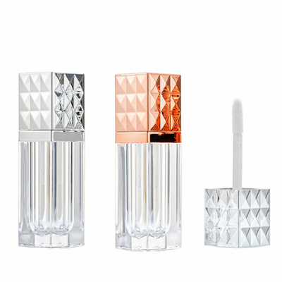 High Quality Custom Empty Plastic Tube Square Clear 5ML Lip Gloss Container Lip Gloss Tubes With Magic Wands