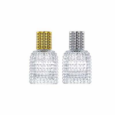 High Qiality Nbyaic B006-30ml Pineapple Shape Glass Perfume Bottle Spray Bottle Empty Bottling Cap Gold And Silver Cover Option