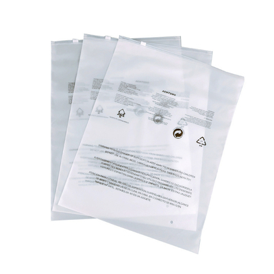 Recyclable Whole Zip Lock Custom Bags , With Logo Clothing PE Packaging Bag Printed Plastic T Shirt Poly Bag