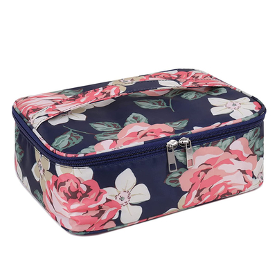 Fashion Large Makeup Bag Travel Cosmetic Case Organizer with Brush Slots and Storage Portable Bag for Women