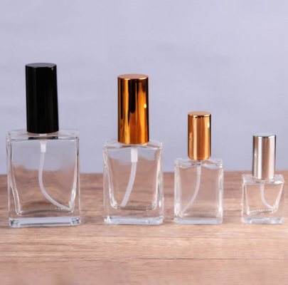 American 10ml15ml30ml50ml100ml150ml Cosmetic Square Flat Clear Spray Bottle Round Cap Aromatherapy And Perfume Bottles