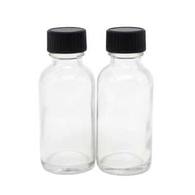 Personal Care 1/2oz Clear Clear Boston Round Glass Dropper Bottle