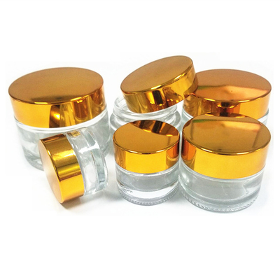 5g 10g 15g 20g 30g 50g 100g Cosmetic Glass Cream Bottle Jar Frosted Color and Clear Color with Gold/Silver Silver/Matte/Black/White Lids