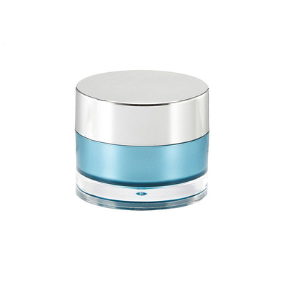 Good Quality 50g Durable Blue Plated Acrylic Plastic Bottle With Lid Trim For Eye Cream Face Cream Skin Care