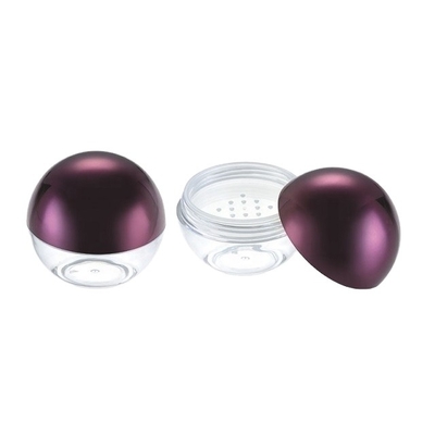 Waterproof Ball Shape Packaging Small Cosmetic Plastic Make Up Compact Containers 20g Round Case With Strainer