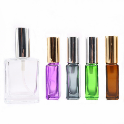 Wholesale 30ml 50ml 100ml Cosmetic Custom Spray Square Refillable Luxury Glass Empty Perfume Bottle