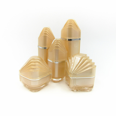 Good Quality Cosmetic Wholesales Empty Shell Shape Skin Care Cream Jar 50g 30g Gold Face Cream Cosmetic Acrylic Jar